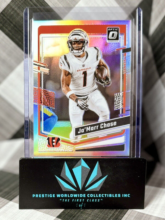 Ja'Marr Chase 2023 Donruss Optic Silver Holo Prizm #41 Cincinnati Bengals