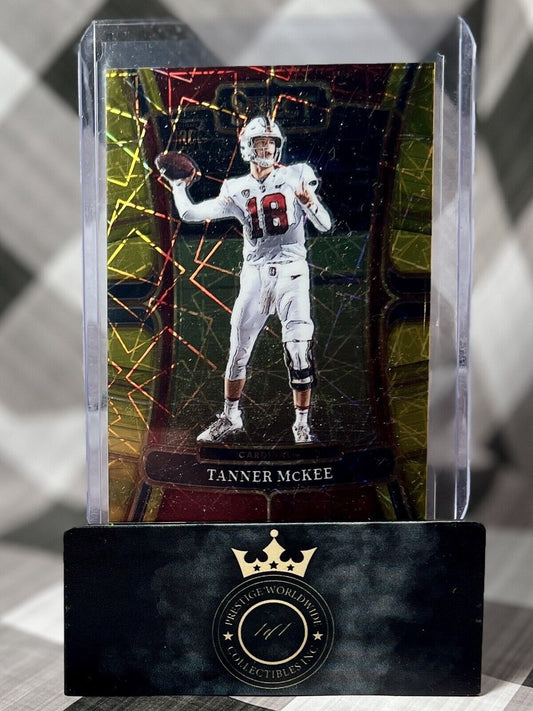 Tanner McKee 2023 Select Draft Picks Gold Lazer Prizm #22 Stanford & PHI Eagles