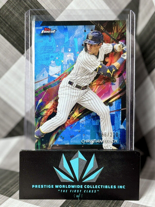 Christian Yelich 2024 Topps Finest Common Blue Refractor /200 #82 MIL Brewers