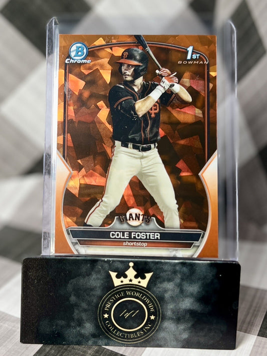 Cole Foster 2023 Bowman Chrome Draft 1st Orange Refractor /25 #BDC-128 SF Giants