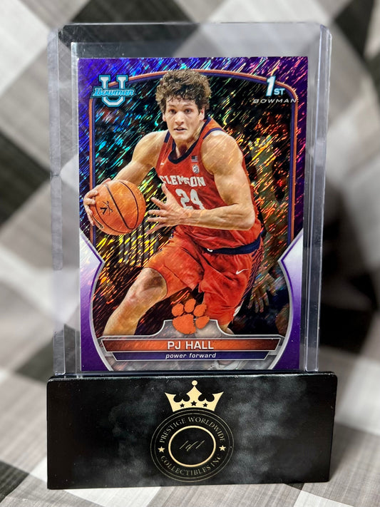 PJ Hall 2023 Bowman U 1st Purple Shimmer Refractor #19