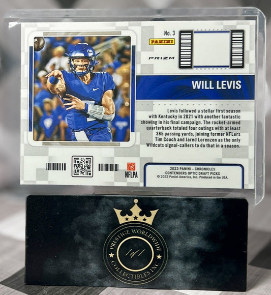 Will Levis 2023 Contenders Optic Pink College Ticket #3 Tennessee Titans RC