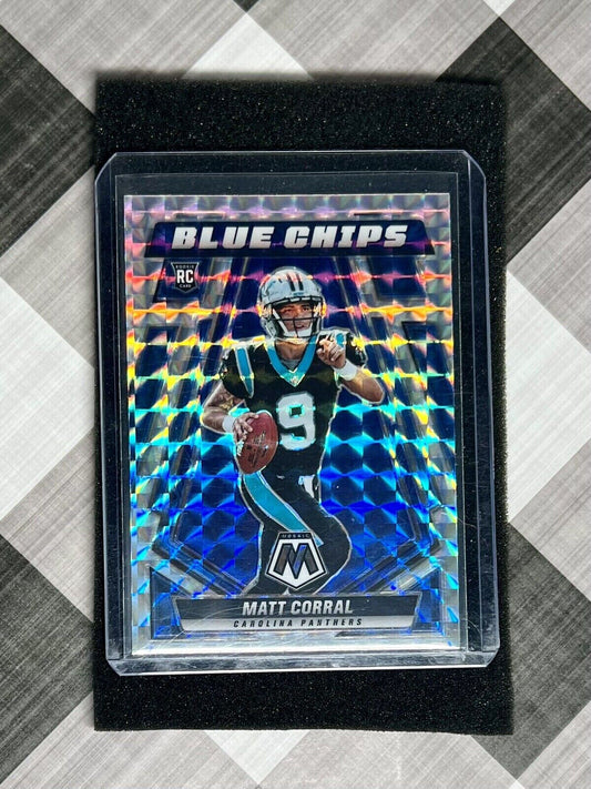 MATT CORRAL 2022 Panini Mosaic #BC-4 Carolina Panthers SILVER MOSAIC BLUE CHIPS
