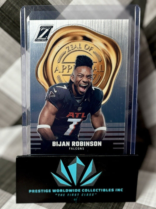 Bijan Robinson 2023 Panini Zenith Zeal of Approval Rookie #27 Atlanta Falcons RC