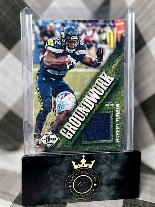 ROBERT TURBIN 2013 Panini Limited GROUNDWORK MATERIALS /99 #13 Seattle Seahawks