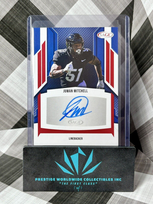 Juwan Mitchell 2024 SAGE High Series Red Rookie Auto #A-JM5 Colorado Buffaloes