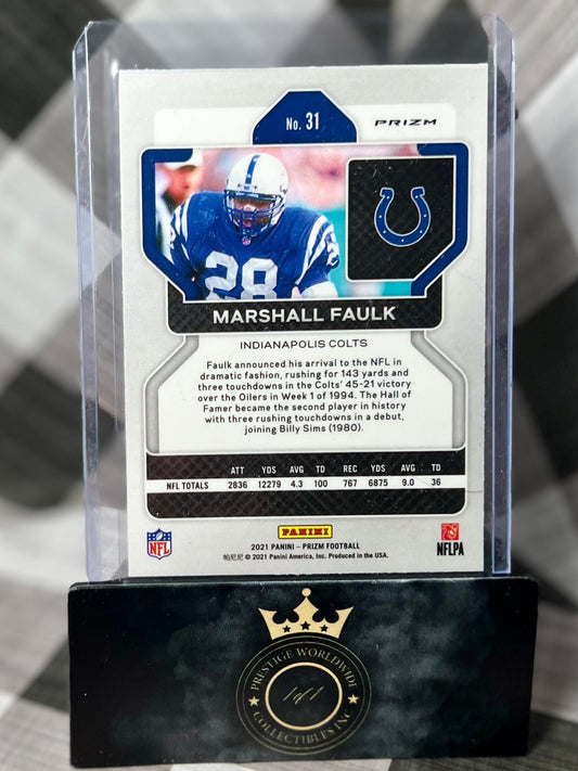 Marshall Faulk 2021 Prizm Red White & Blue Prizm #31
