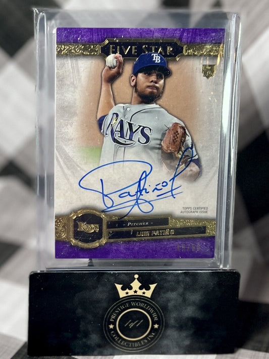 Luis Patino 2021 Topps Five Star Purple Parallel Rookie Auto /50 #FSA-LP TB Rays