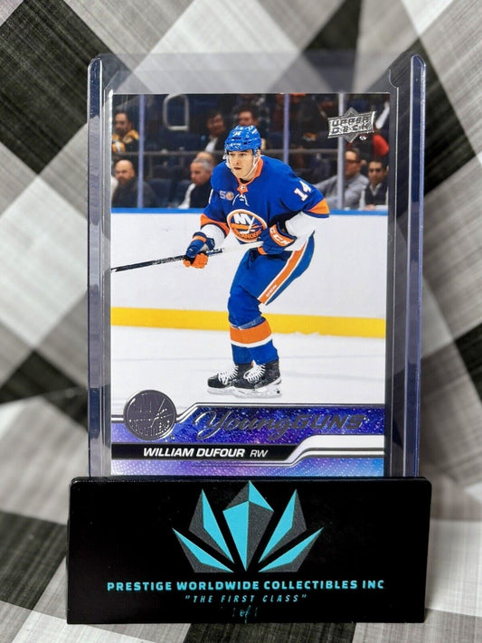 William Dufour 2023-24 Upper Deck Series 1 Young Guns RC #206 New York Islanders