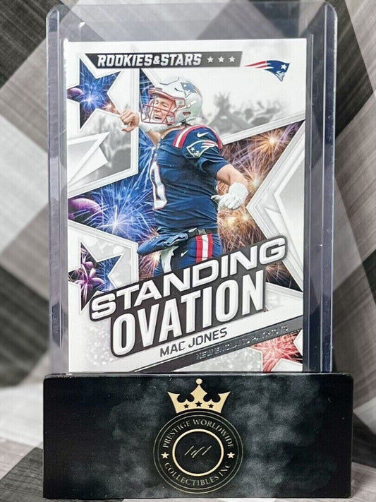 MAC JONES 2022 PANINI ROOKIES & STARS STANDING OVATION INSERT #SO-9 - Patriots