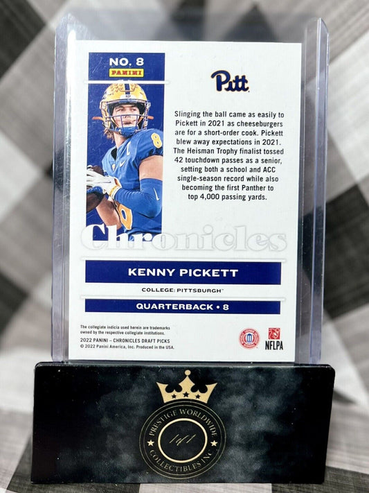 Kenny Pickett 2022 Panini Chronicles Draft Picks Red Foil /149 #8 PITT Steelers