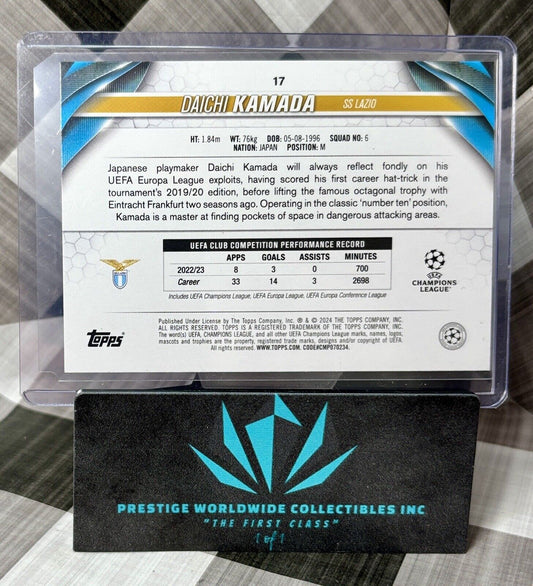Daichi Kamada 2022-23 Topps UEFA Club Competitions Inferno Foil #84 SS Lazio
