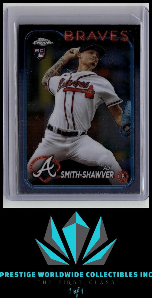 AJ Smith-Shawver 2024 Topps Chrome Rookie #19 Atlanta Braves Rookie