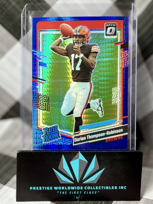 Dorian Thompson-Robinson 2023 Donruss Optic Blue Hyper Rated Rookie #225 Browns