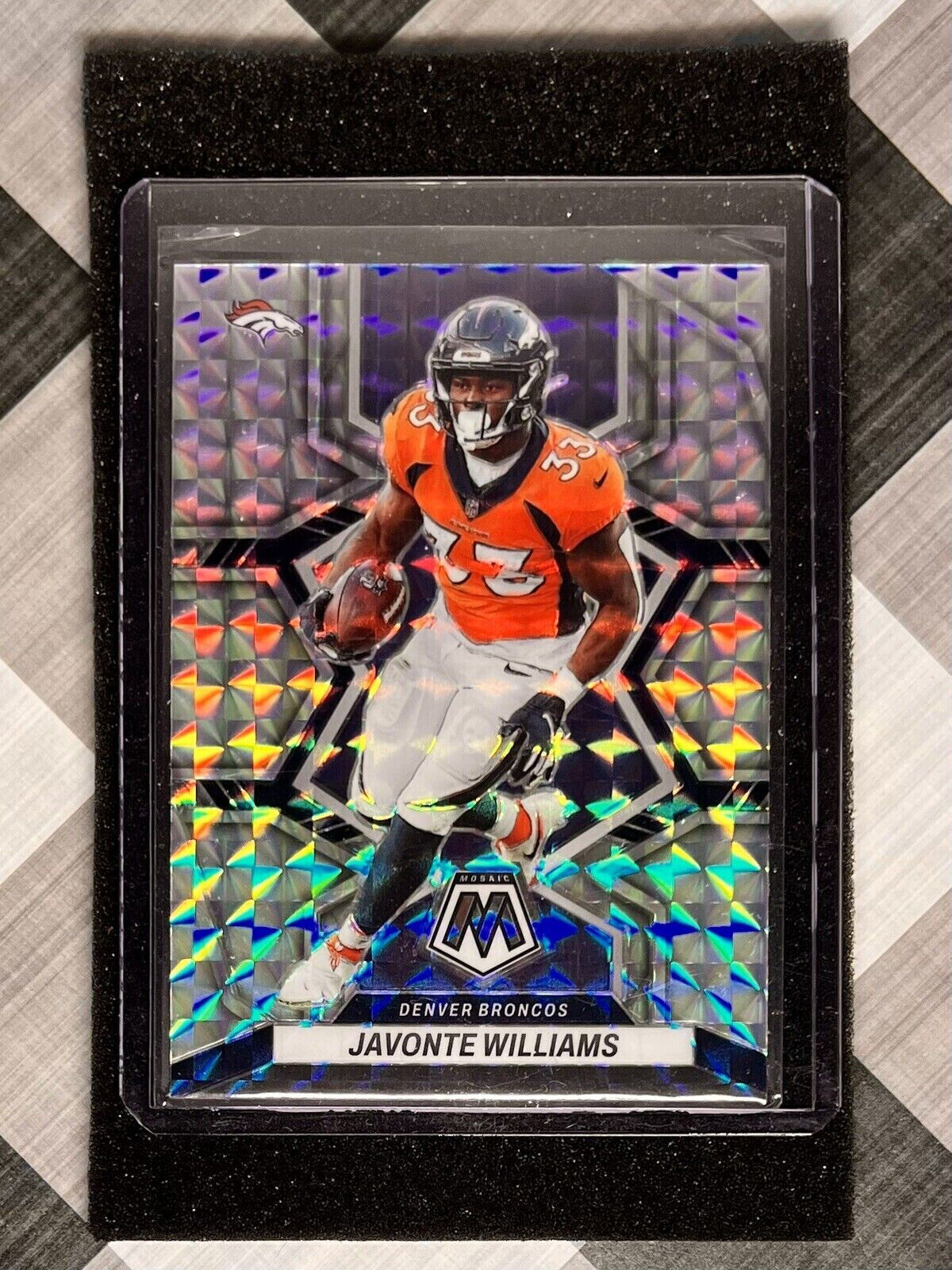 JAVONTE WILLIAMS 2022 Panini Mosaic Silver Prizm Mosaic #61 - Denver Broncos RB