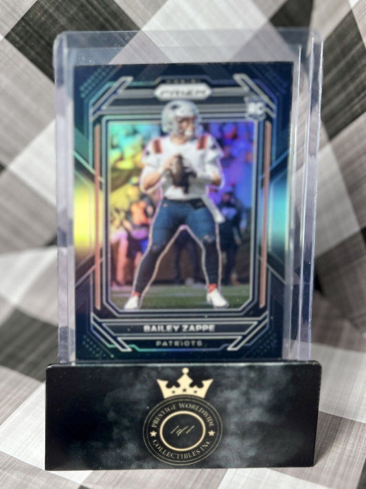 Bailey Zappe 2022 Panini Chronicles Football Prizm Black Silver #PB-24 NE Pats