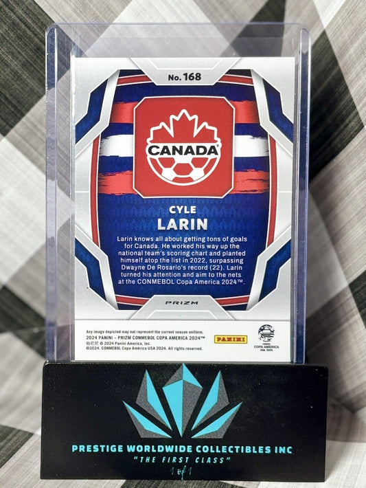 Cyle Larin 2023-24 Prizm Copa America Silver Pulsar Prizm #168 Canada