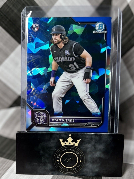 Ryan Vilade 2022 Bowman Chrome Sapphire Prospect #14 Colorado Rockies RC