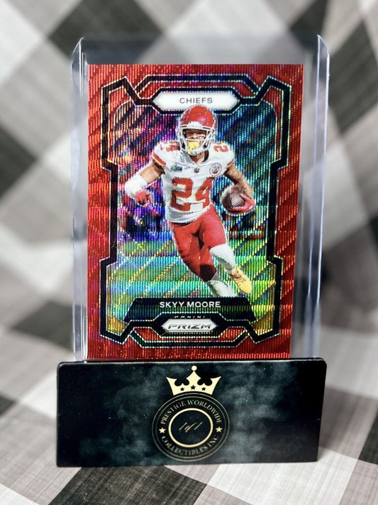 Skyy Moore 2023 Panini Prizm Red Wave Prizm /149 #150 Kansas City Chiefs 2nd Yr