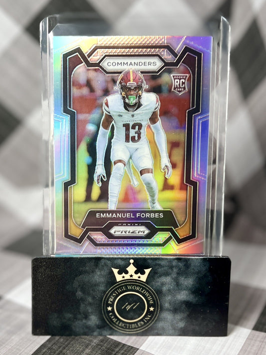 Emmanuel Forbes 2023 Panini Prizm Silver Prizm Rookie #399 Washington Commanders