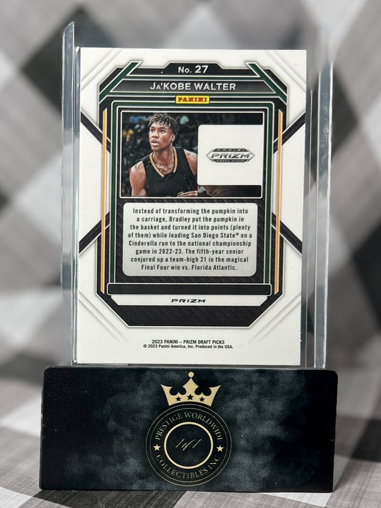 Ja'Kobe Walter2023 Panini Prizm DP Purple Wave Rated Prospect #5 Baylor Bears