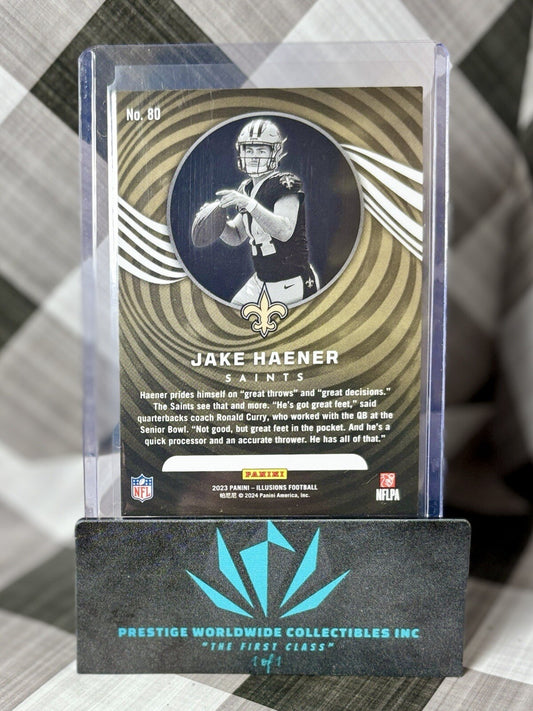Jake Haener 2023 Panini Illusions Base Rookie #80 New Orleans Saints RC