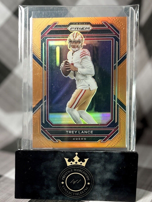 Trey Lance 2022 Panini Prizm Orange Prizm /249 #263 San Francisco 49ers