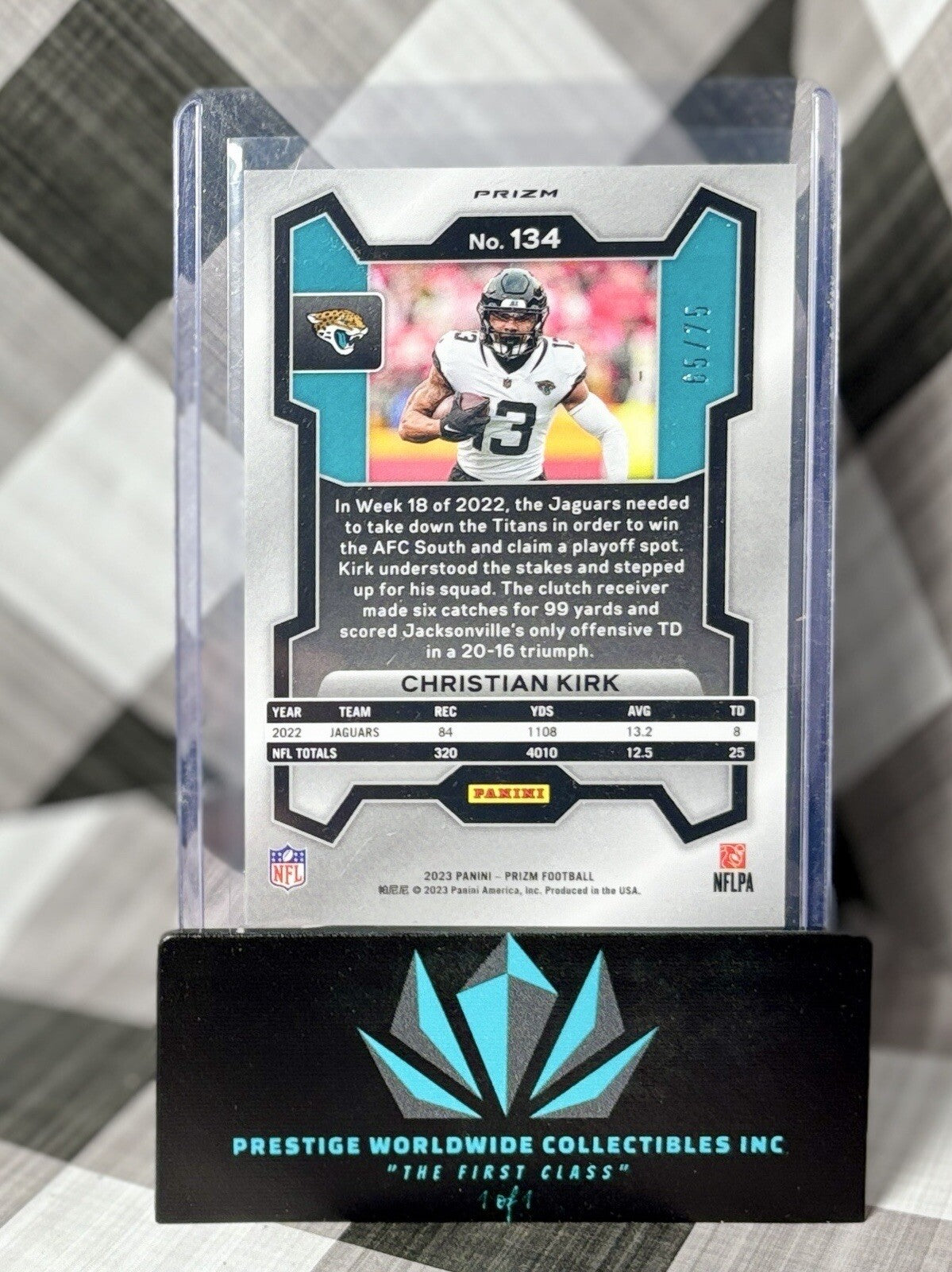 Christian Kirk 2023 Prizm Green Scope /75 #134 Jacksonville Jaguars SP