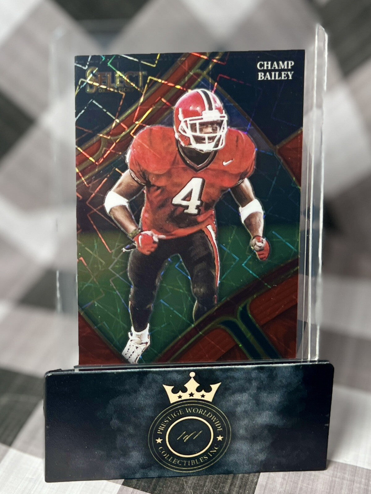 Champ Bailey 2023 Panini Select Draft Picks Field Level Red Lazer #182 Georgia