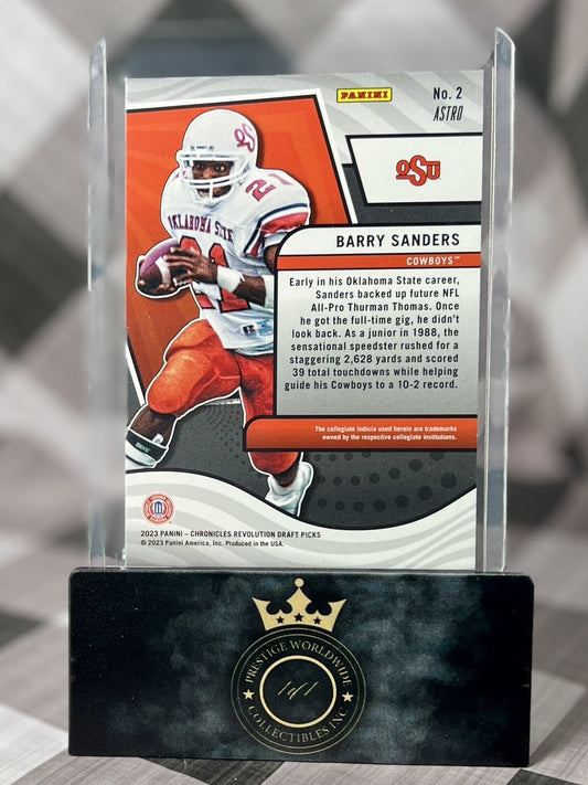 Barry Sanders 2023 Panini Chronicles Draft Revolution Astro #2 OSU & DET Lions