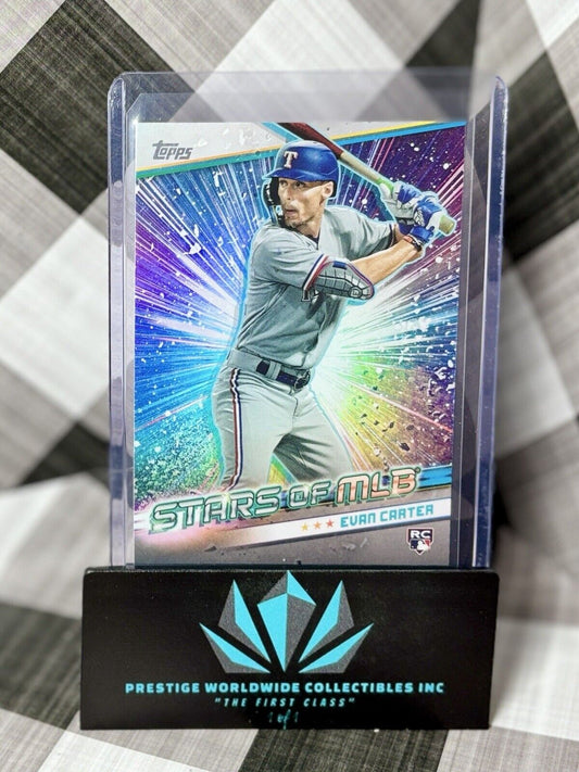 Evan Carter 2024 Topps Series 2 Stars of the MLB Rookie #SMLB-47 TX Rangers RC