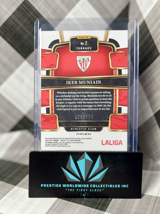Iker Muniain 2023-24 Panini Select La Liga Purple Mojo Prizm /115 #2 AC Bilbao