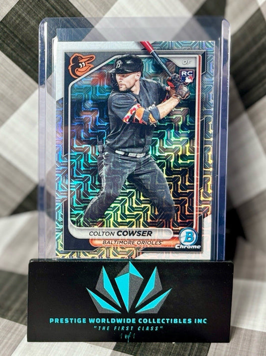 Colton Cowser 2024 Bowman Chrome Mojo Refractor Rookie #31 Baltimore Orioles