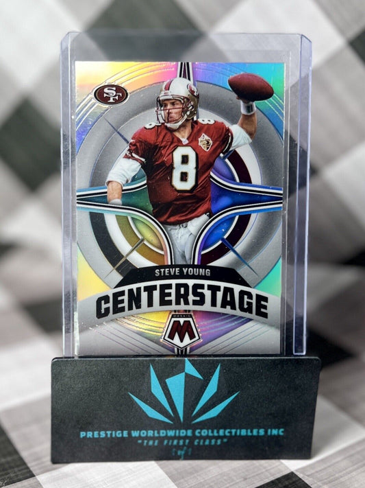Steve Young 2022 Mosaic Center Stage Silver Holo #CS-3 San Francisco 49ers