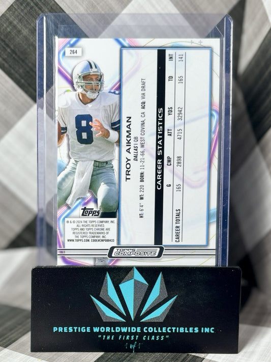 Troy Aikman 2023 Topps Composite Cosmic Chrome Nucleus #264 Dallas Cowboys