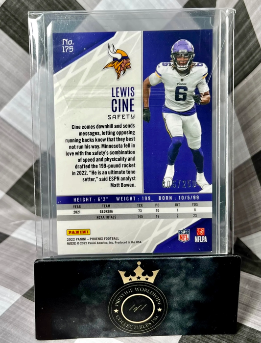 Lewis Cine 2022 Phoenix Red /250 #175 - MIN Vikings