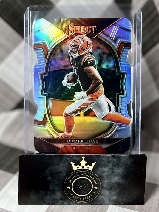 JA'MARR CHASE 2022 Panini Select SILVER PRIZM DIE-CUT Parallel #71 CIN Bengals