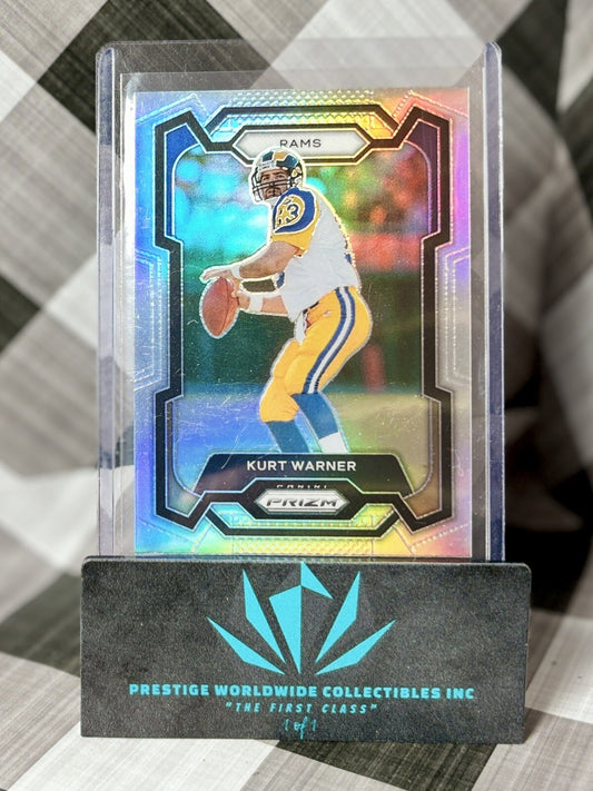Kurt Warner 2023 Panini Prizm Silver Prizm #166 Los Angeles Rams & AZ Cardinals