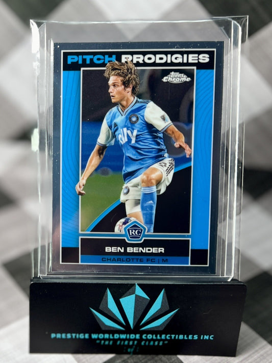 Ben Bender 2023 Topps Chrome MLS Pitch Prodigies Rookie #115 Charlotte FC RC