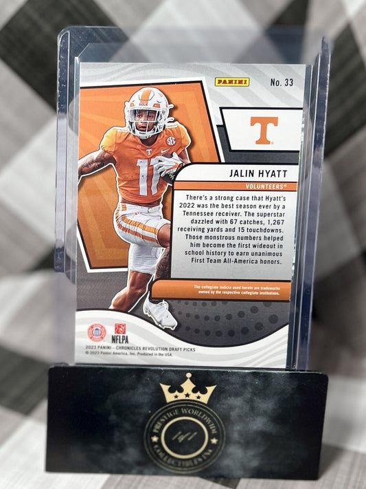 Jalin Hyatt 2023 Chronicles Revolution Draft Picks Rookie #33 VOLS NY Giants