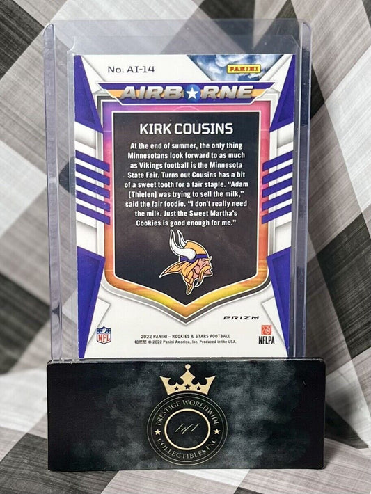 Kirk Cousins 2022 Rookies & Stars Airborne Silver Prizm #AI-14 Minnesota Vikings
