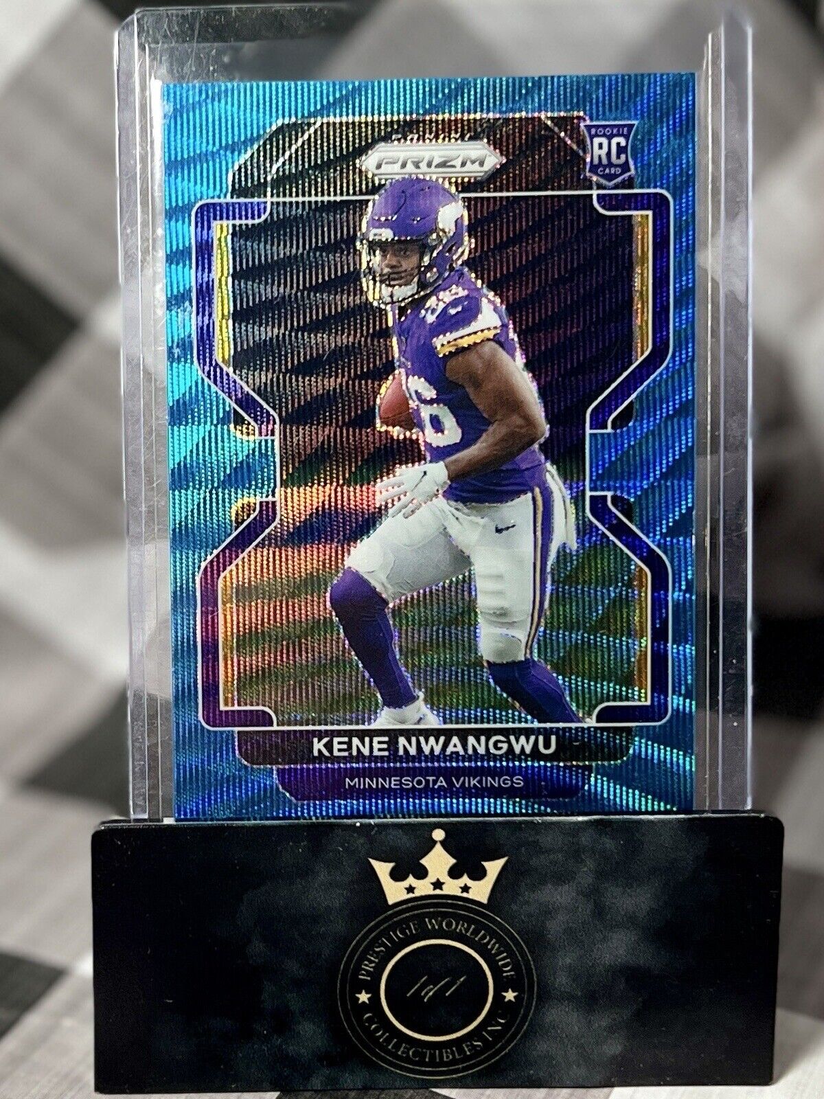 KENE NWANGWU 2021 Panini Prizm Light Blue Wave Prizm Rookie /199 #364 Vikings RC