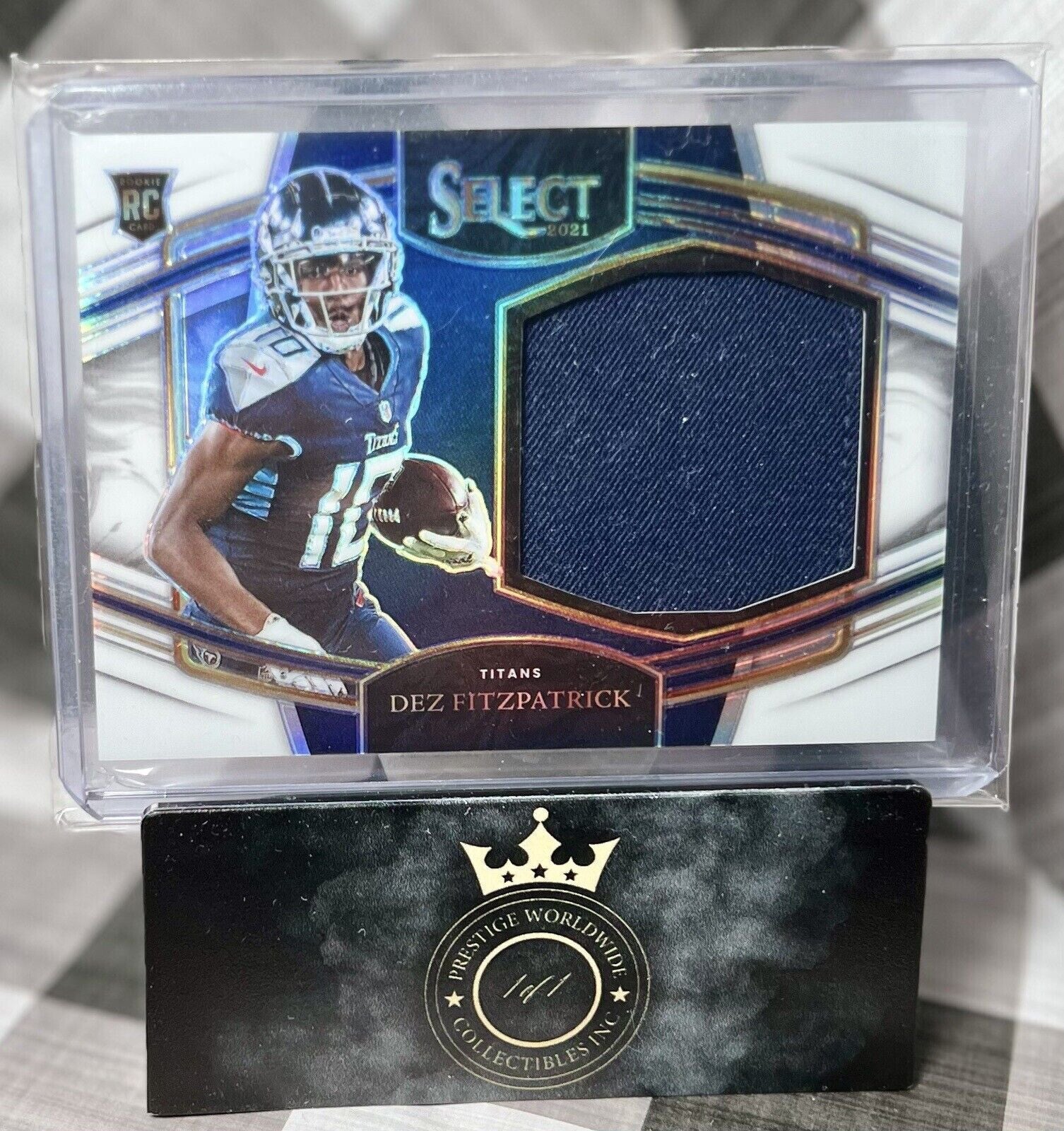 Dez Fitzpatrick 2021 Select Rookie Swatches White 1st Print 1/35 #JS-DFI Titans