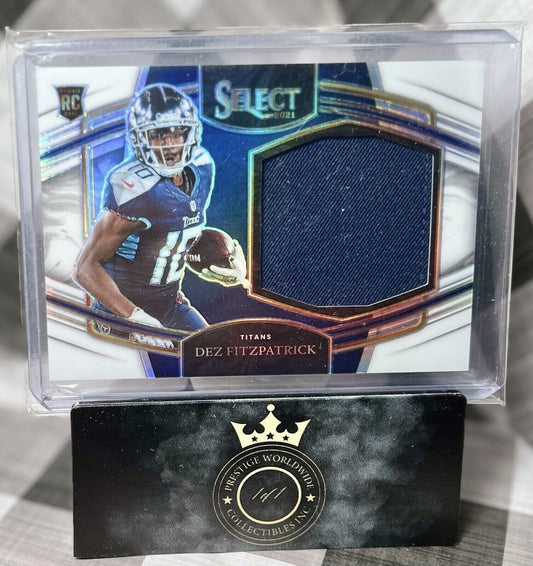 Dez Fitzpatrick 2021 Select Rookie Swatches White 1st Print 1/35 #JS-DFI Titans