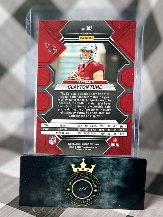 Clayton Tune 2023 Panini Mosaic Green Mosaic Rookie #302 Arizona Cardinals RC