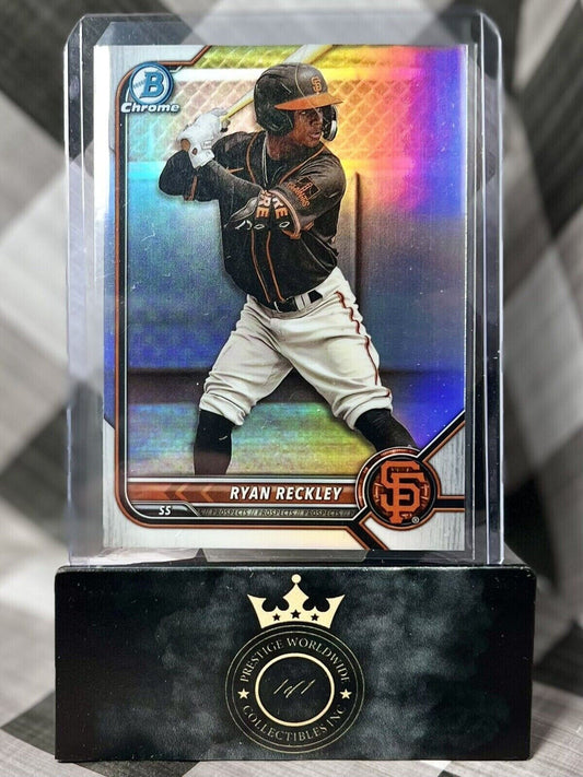 Ryan Reckley 2022 Topps Bowman Draft MLB Chrome Refractor #BDC-108 - SF Giants