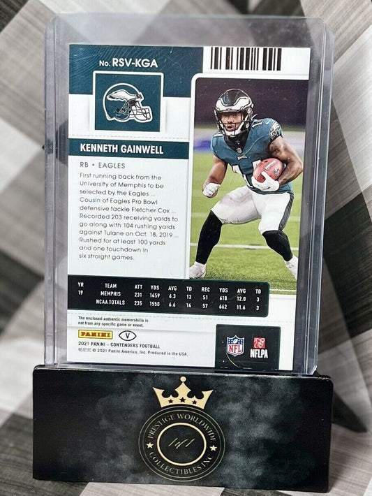 Kenneth Gainwell 2021 Contenders Rookie Ticket Patch #RTS-KGA Eagles RC
