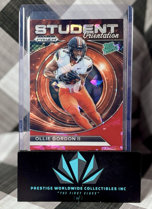 Ollie Gordon ll 2024 Prizm Draft Picks Red Ice Student Orientation #SO-OGN Ok St