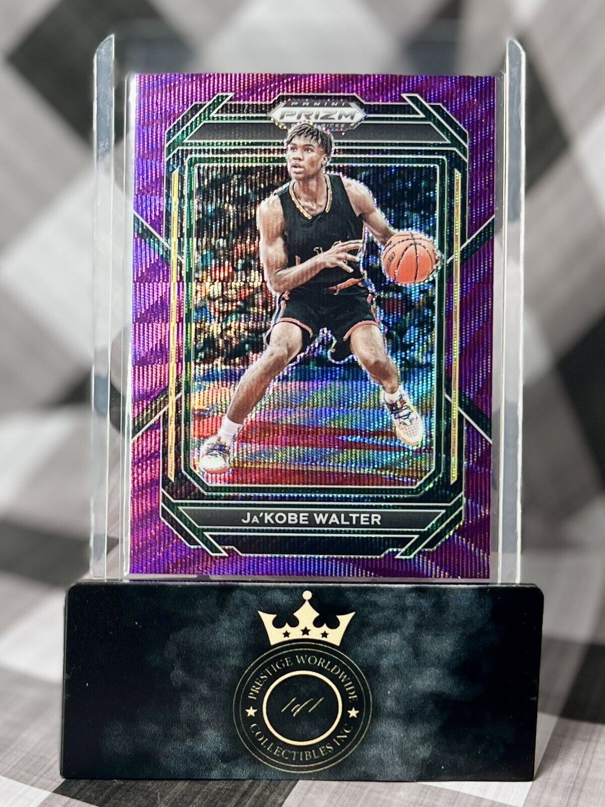 Ja'Kobe Walter2023 Panini Prizm DP Purple Wave Rated Prospect #5 Baylor Bears
