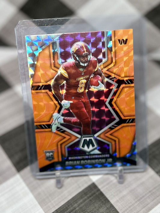 Brian Robinson Jr. 2022 Panini Mosaic Orange Reactive Rookie #322 Commanders RC